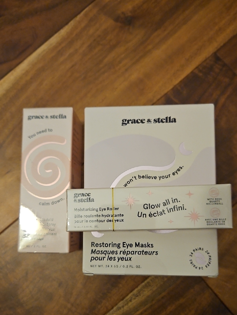 grace & stella Retinol Under Eye Patches & Roller & Hypochlorous Acid Spray